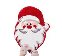 Christmas Rug - Festive Tree Santa Carpet | Non Slip Floor Mat | Water Absorbent Bath Rug | Soft Microfiber Holiday Decoration | Seasonal Decorative Floor Mat For Home Indoor Outdoor Kitchen Bathroom