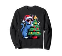 Christmas Russian Blue Cat Sunglasses Russian Blues Maltese Sudadera