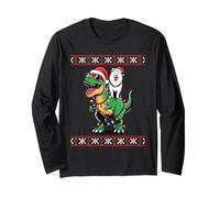 Christmas Samoyed T-Rex Dinosaur Tyrannosaurus Sammies Manga Larga