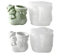 Christmas Santa Candle Mold - Easy Release Reusable Soap Crafting Tool
