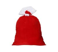 Christmas Santa Claus Bags, Festive Wrapping Sacks, 19.69x27.56 Inches Sturdy Reusable Fabric with Drawstring Closure, Parties Favor Bag for Candy, Thanksgiving, Holiday, New Year Celebration