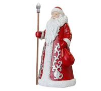 Christmas Santa Figurines, Decorative Resin Table Statues, Christmas Display Accents with Hand-Painted Details, Festive Santa Decorations for Bedroom Shelf Table Study Nursery Bedside Display Shelves