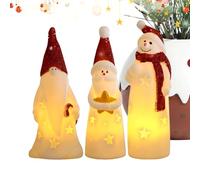 Christmas Santa Night Light - Holiday Snowman Lamp for Bedroom | Cute Winter LED with Soft Glow, Festive Tabletop Ornament, Dorm Room Accent, Kitchen Apartment Decoration, Children’s Room Accessory