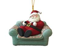 Christmas Santa Ornament, 2D Acrylic Winter Pendant for Christmas Tree, Holiday Pendant, Decorative Winter Holiday Ornament for Home and Holiday Decor and Accessories