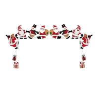 Christmas Santa Wood Door Corner Decor - 1 Par Set | Fireplace Frame | Interior - Mantel de decoración para el hogar, diseño de madera