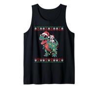 Christmas Scottish Terrier T-Rex Dinosaur Scottie Terriers Camiseta sin Mangas