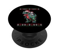 Christmas Scottish Terrier T-Rex Dinosaur Scottie Terriers PopSockets PopGrip Adhesivo
