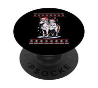 Christmas Scottish Terrier Unicorn Sunglasses Scottie PopSockets PopGrip Adhesivo