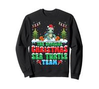 Christmas Sea Turtle Team Sea Turtle Wearing Santa Hat Xmas Sudadera