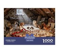 Christmas Secret in The Attic Puzzle De Madera Impermeable Puzzles De 1000 Piezas para Adultos Imposible Rompecabezas Juegos Desafiantes