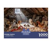 Christmas Secret in The Attic Puzzle De Madera Impermeable Puzzles De 1000 Piezas Regalos para Adultos Imposible Rompecabezas Decoración del Hogar