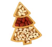 Christmas Serving Dishes - Wooden Tree Display, Christmas Charcuterie Board Serving Tray | Dishes for Home Decor Party Fruit Cheese Dessert Candy Snack Kitchen Living Room Coffee Table Use