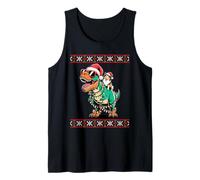 Christmas Shetland Sheepdog T-Rex Dinosaur Sheltie Camiseta sin Mangas