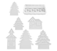 Christmas Silicone Candle Mold - 6 Pieces Christmas Candle Making Molds