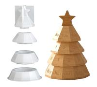 Christmas Silicone Mold - Reusable Stacking Christmas Tree Mould for Beginners, Suitable for Concrete, Plaster, Clay Crafts, Children, Adults, Family, Home, School, and Studio, Flexible