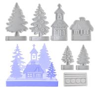 Christmas Silicone Molds - Baking Pan Set, Cake Pans | Flexible non-tick Bakingg Pans, Festive Christmas Motives Heat-Resistant Molds, Silicone Baking Moldss For Cookies And Chocolates, Kitchen Tools