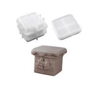 Christmas Silicone Molds | Handmade Trinket Jar Making Mold | Reusable Flexible Design with Resin Craft for Wax Cement Clay Soap Resins Plaster Jewelry Storage Box Candle Vessel Candy Container