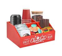 Christmas Snack Box Container with Compartments | Decorative Wooden Box for Holiday Treats | 2024 Festive Kitchen Decor | Perfect for Organizing Snacks and Treats During the Holidays