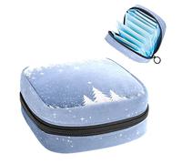 Christmas Snow-01 - Bolsa de almacenamiento portátil para servilletas sanitarias, Varios colores, 4.7x6.6x6.6 in/12x17x17 cm