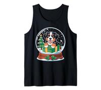 Christmas Snow Globe Bernese Mountain Dog X-Mas Tree Camiseta sin Mangas