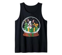 Christmas Snow Globe Boston Terrier X-Mas Tree Camiseta sin Mangas