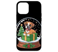 Christmas Snow Globe Boxer Dog X-Mas Tree Carcasa para iPhone 12 Mini