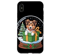 Christmas Snow Globe Collie X-Mas Tree Collies Carcasa para iPhone XS MAX
