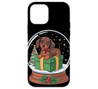 Christmas Snow Globe Dachshund X-Mas Tree Dachshunds Doxie Carcasa para iPhone 12 Mini