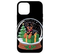 Christmas Snow Globe Doberman Pinscher X-Mas Tree Dobbie Carcasa para iPhone 12 Mini