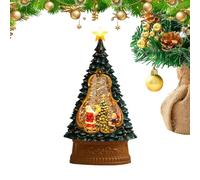 Christmas Snow Globe - Festive Holiday Party Ornament, Christmas Glowing Decoration, for Windowsill Dining Room Shelf, Living Room Bedroom Ambiance Accent, Animated Festive Decor, Illuminated Display