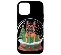 Christmas Snow Globe German Shepherd X-Mas Tree GSD Carcasa para iPhone 12 Mini