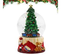 Christmas Snow Globe, Holiday Snow Water Globe, Glittering Christmas Tree Globe, Festive Decoration Snow Globe, Unique Snow Globe 3.15x3.15x5.12 Inches for Festival Decoration