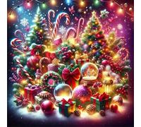 Christmas Snow Globe Jigsaw Puzzle 35 Pieces 30x30cm/12x12inch, Difficult Jigsaw Puzzles for Adults 35, Beautiful Art Work, Great Festive Puzzle Gift for Men/Women