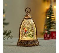 Christmas Snow Globe Lantern - Lámpara con batería brillante que funciona con luz, luces de globo de nieve de Navidad | Luminous Decorative Desktop Ornaments SnowyTree Wind Lamp for Holiday, Acción de