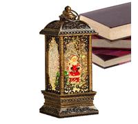 Christmas Snow Globe Lantern - Lighted Winter Holiday Ornament | Santa Themed Decorative Globe for Bedroom Windowsill Under Tree, Festive Accent for Friends Teens Adults Men Women