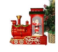Christmas Snow Globe Lantern | Vintage Lighted Christmass Water Glittering Globee |Festive Lanterns Ornament Decor for Table Desk Shelf Mantel Office Farmhouse Party Holiday