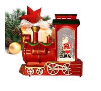 Christmas Snow Globe Lantern | Vintage Lighted Christmass Water Glittering Globee |Festive Lanterns Ornament Decor for Table Desk Shelf Mantel Office Farmhouse Party Holiday