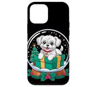 Christmas Snow Globe Maltese X-Mas Tree Carcasa para iPhone 12 Mini