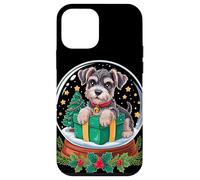 Christmas Snow Globe Miniature Schnauzer X-Mas Tree Carcasa para iPhone 12 Mini