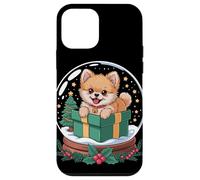Christmas Snow Globe Pomeranian X-Mas Tree Carcasa para iPhone 12 Mini