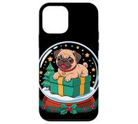 Christmas Snow Globe Pug X-Mas Tree Pugs Carcasa para iPhone 12 Mini