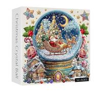 Christmas Snow Globe Puzzle - Snowglobes Jigsaw | Christmas Winter Scene Crystal Ball Puzzle | 1 Set Colorful Festive Home Decor For Study Bedroom Fireplace Entrance Family Gathering Par