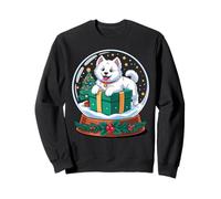 Christmas Snow Globe Samoyed X-Mas Tree Sudadera