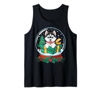 Christmas Snow Globe Siberian Husky X-Mas Tree Huskies Camiseta sin Mangas