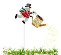 Christmas Solar Kettle Lights - Snowman Lantern Waterproof Outdoor Decor for Holiday Glow, Pathway Accent with Automatic Solar Lighting Function, Garden & Yard Display Light, Material