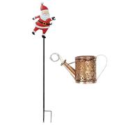 Christmas Solar Kettle Lights - Solar LED Waterproof Vintage Lamp | Christmas Watering Can Lightss | For Holiday Party Churchs Offices Home Lawn Outside Walkway Pathway Poolside Courtyard Park