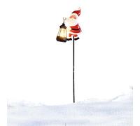 Christmas Solar Lights Outdoor - Santa Lamp | Stake LED Solar Lights With Santa Design - Outdoor Christmas Decorations For Garden, Yard, Patio, Lawn, Backyard, Walkway, Path, Fence, Balcony & Holiday