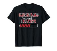 Christmas Spirit Loading Santa Special Red Plaid Esperando Camiseta