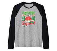 Christmas Squad Family Matching Group Christmas Pajama Party Camiseta Manga Raglan