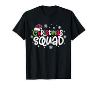 Christmas Squad Plaid Santa Hat Family Matching Xmas Pajama Camiseta
